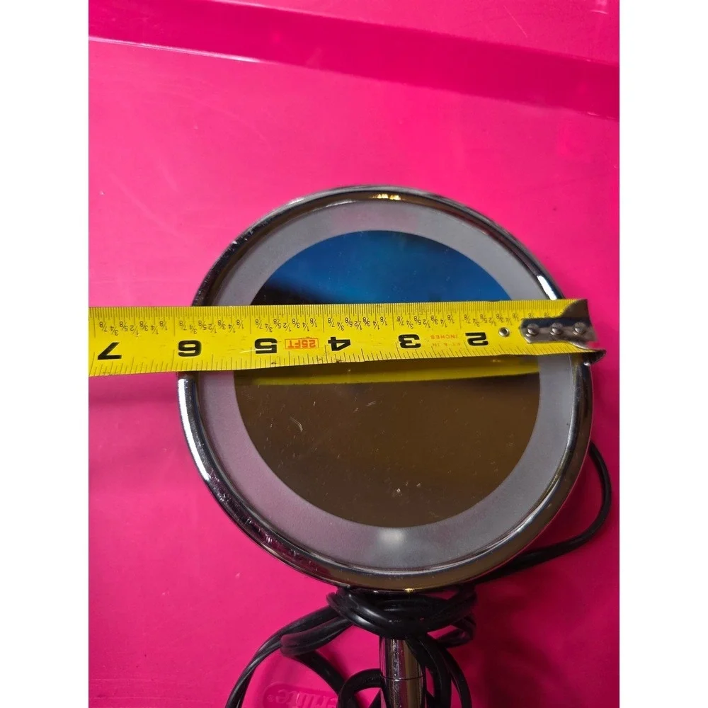 Conair BE150T Lighted Makeup Mirror Chrome Tabletop Round Vanity‎ Mirror T56MP
